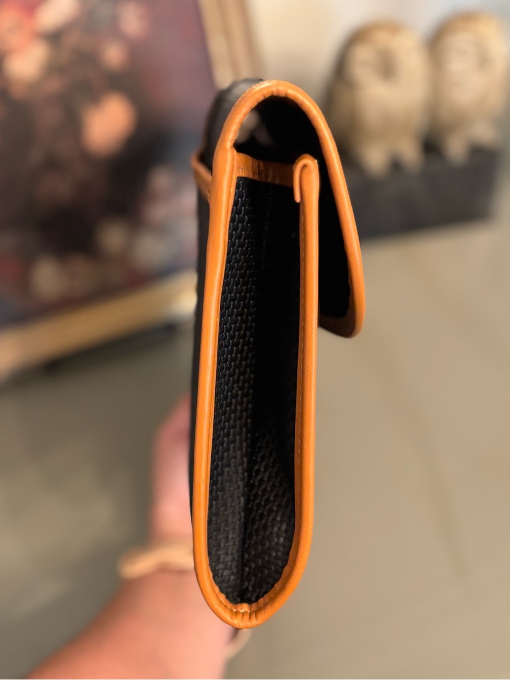 Vintage Yves Saint Laurent Black and Tan Clutch - Picture 9 of 12